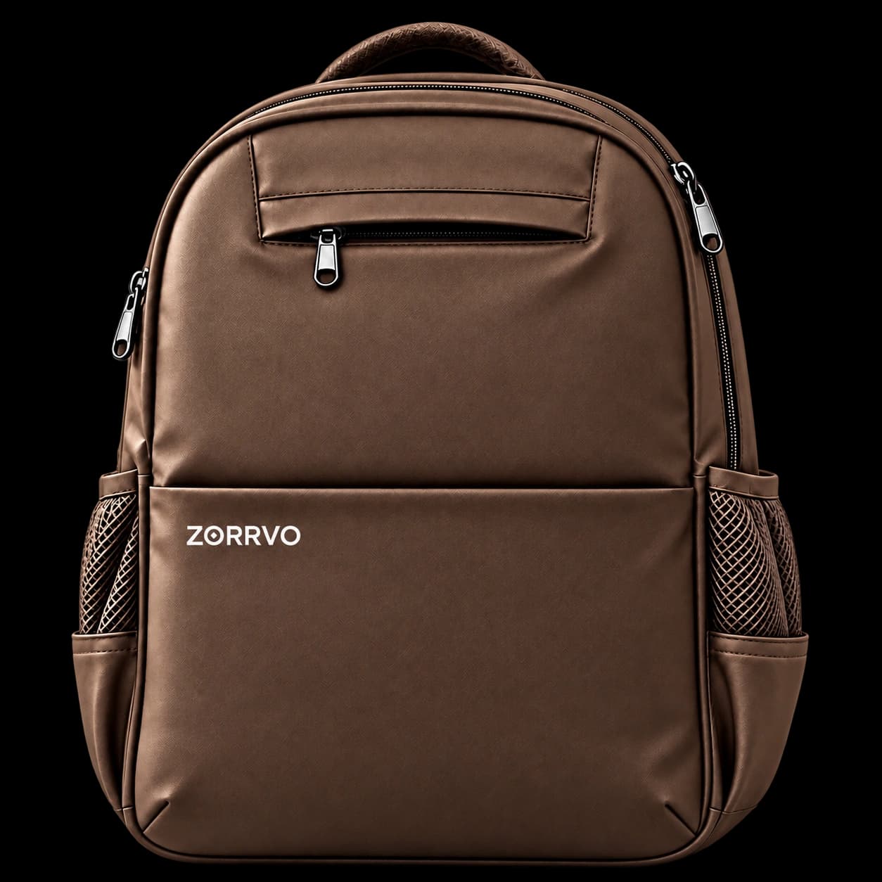 Saddle Brown Zorrvo Apex backpack front view